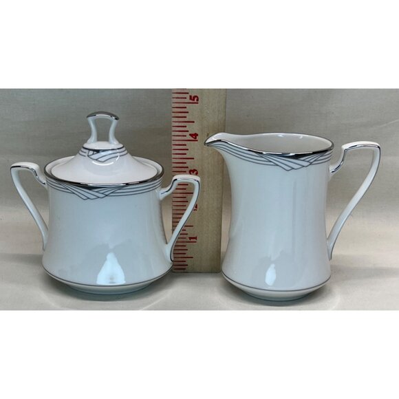 Noritake Fine China Sterling Cove 7720 Creamer and Sugar Set - Picture 7 of 7